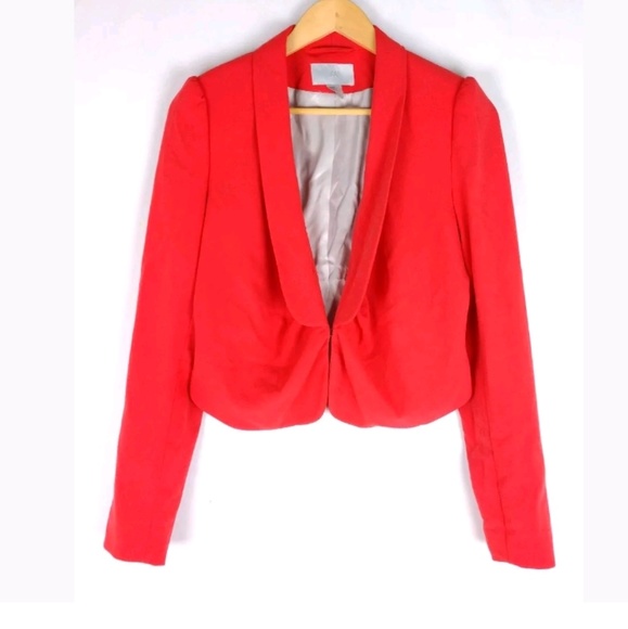 H&M Jackets & Blazers - H&M red/coral hook front blazer